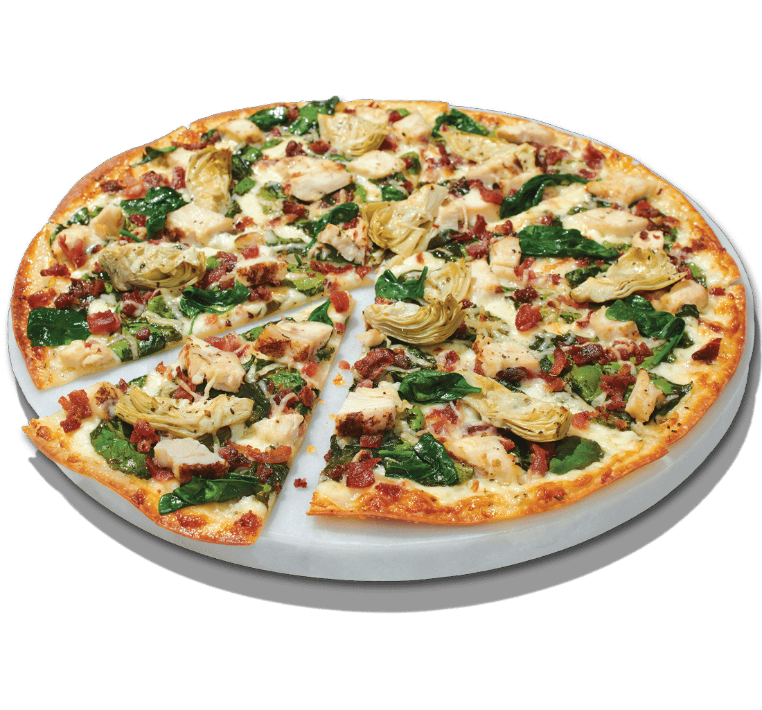 chicken bacon artichoke take and bake pizza
